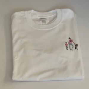 Handmade Graphic White T-Shirt size (M)